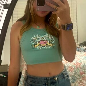 PacSun Women’s Graphic Cropped Tank Small